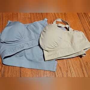 Set of TWO Kindred Bravely Grey Beige Simply Sublime Nursing Bras